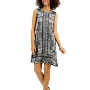 Style & Co Women’s Geometric Sleeveless A-Line Dress